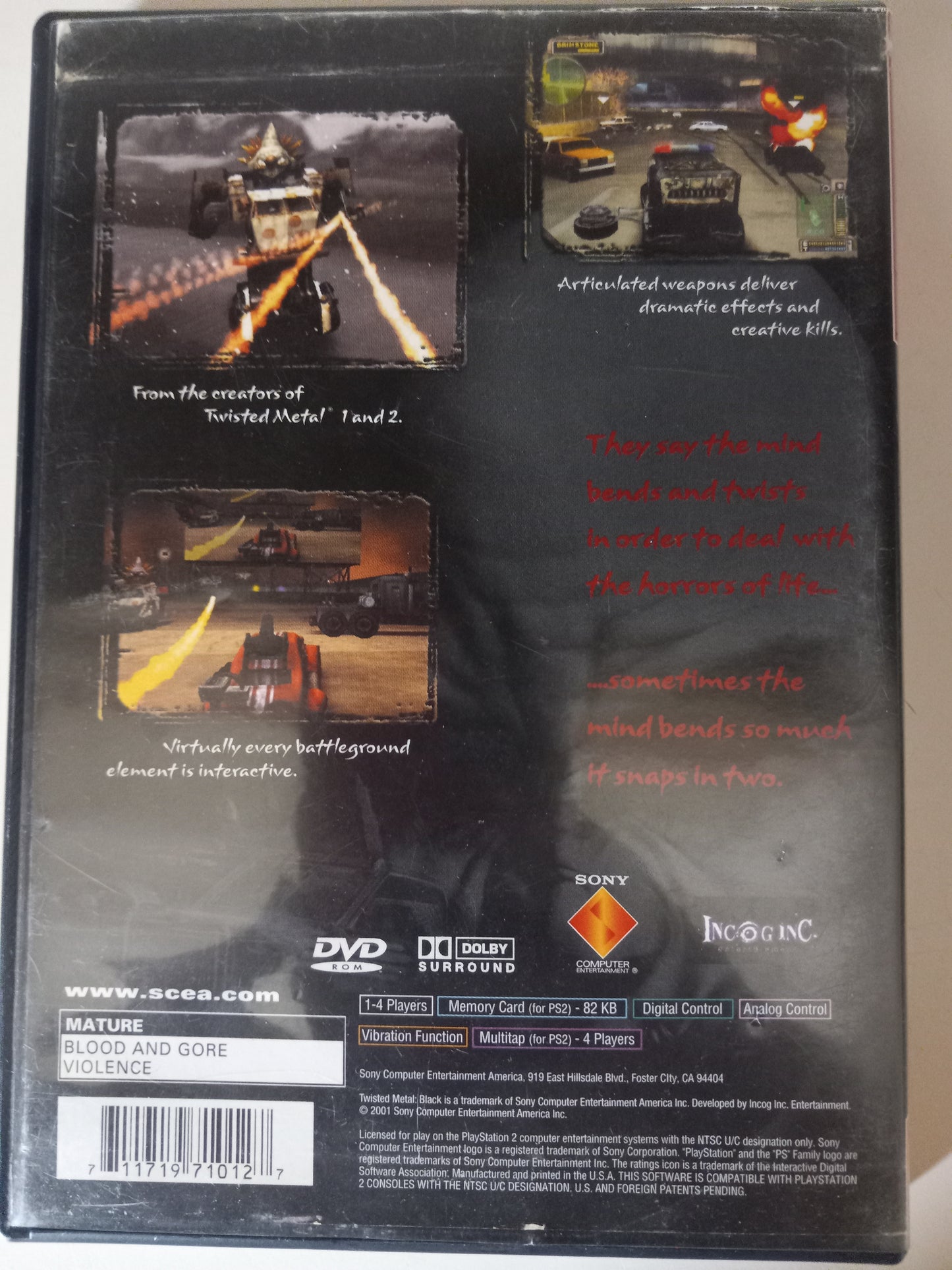 Twisted Metal Black scratched some PS2