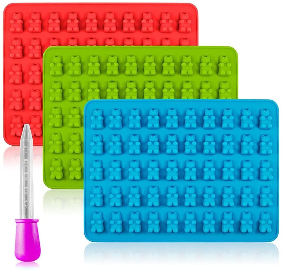 Gummy Bear Mold Candy Making Supplies Chocolate Ice Maker Silicone Molds 3 Pack