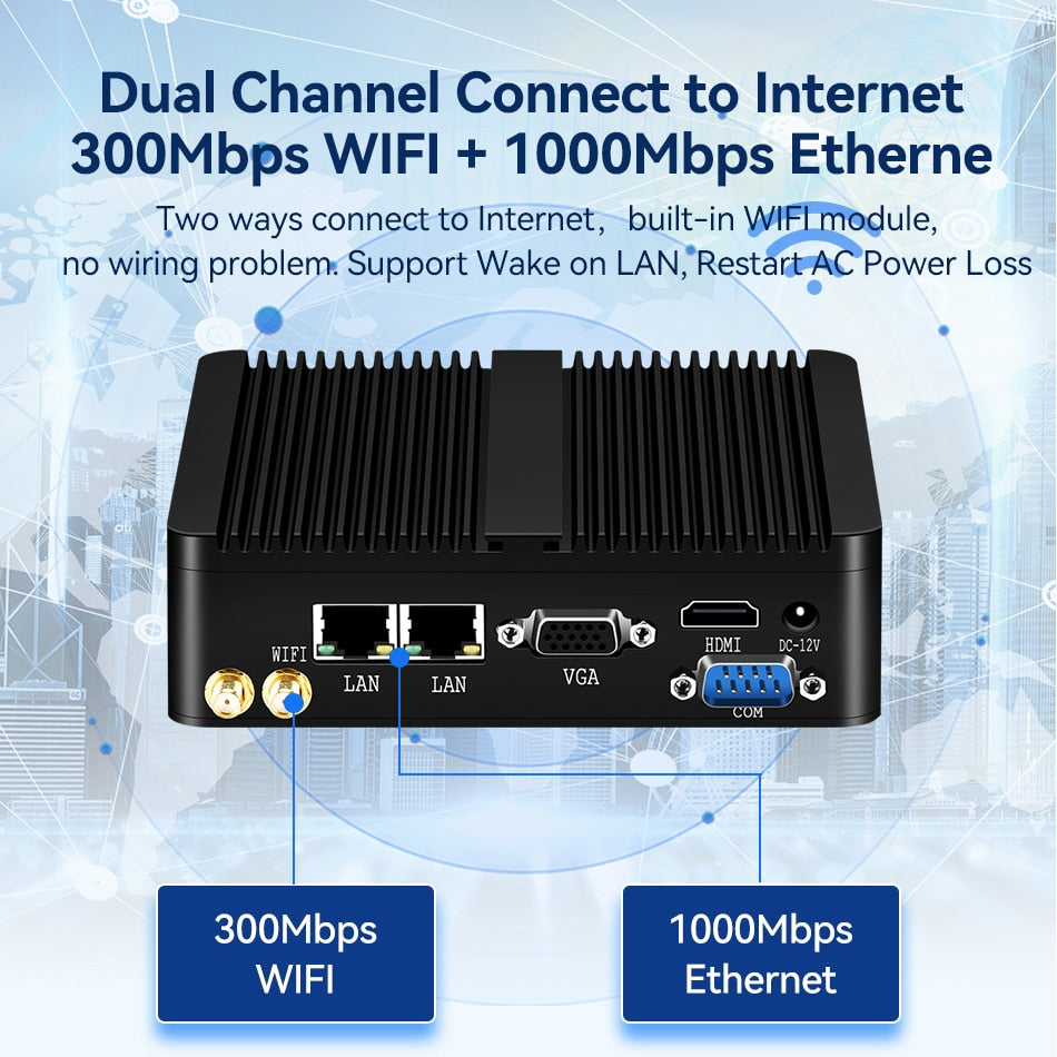 XCY Fan less Mini Pc