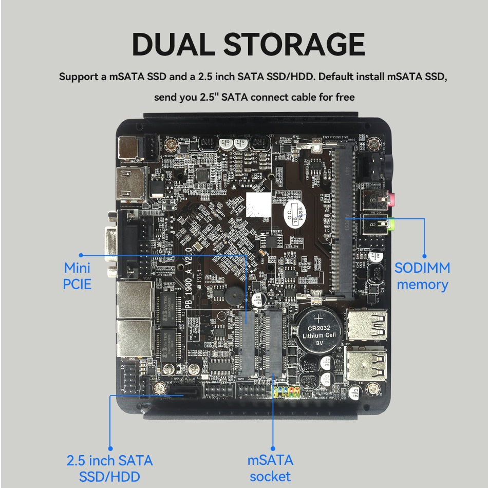 XCY Fan less Mini Pc