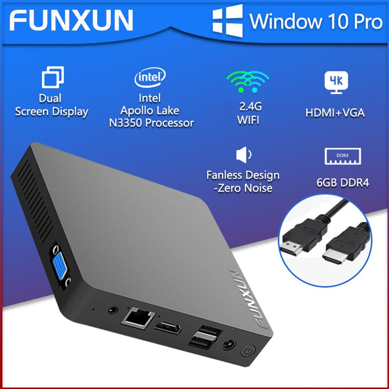 FUNXUN MINI PC Windows 10 Pro