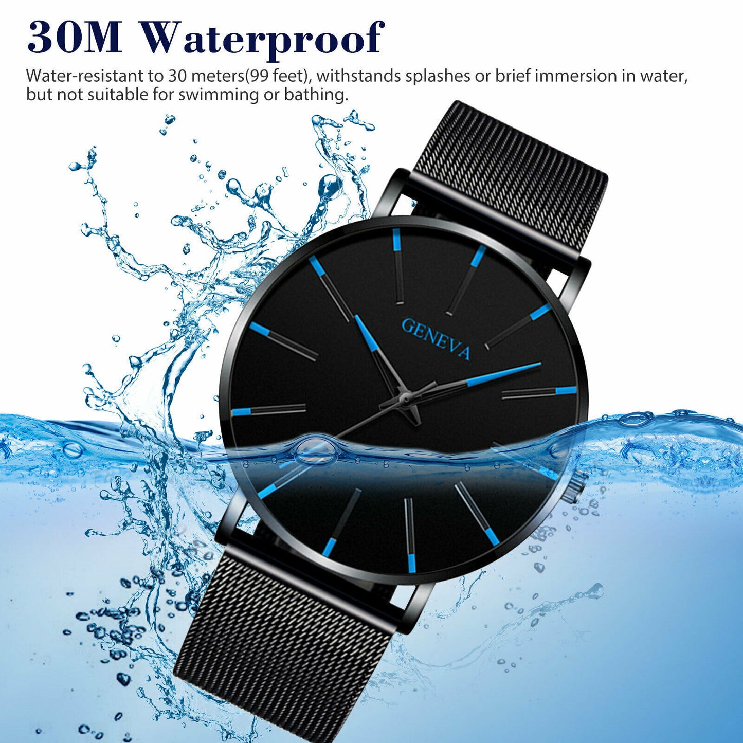 Waterproof Men's Stainless Steel Wristwatches